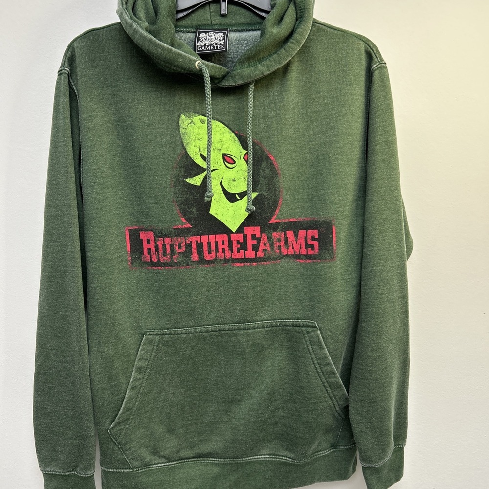 Rapture Farms Gametee Hoodie,‎ Molock Sucks, Distressed Khaki, Men's Size Small
